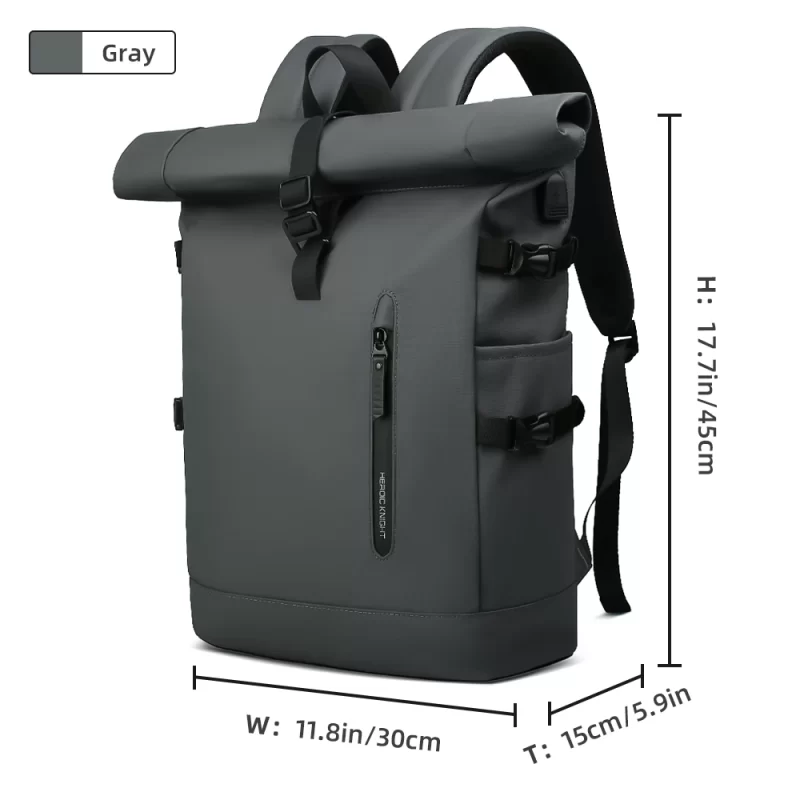 HK Expandable Travel Backpack Men Large Capacity Waterproof 15.6” Laptop Bag Hiking Rucksack Cycling Daypack Bag with USB Port 7